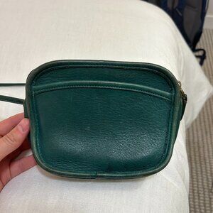 Vintage Leather Green Coach Crossbody Purse